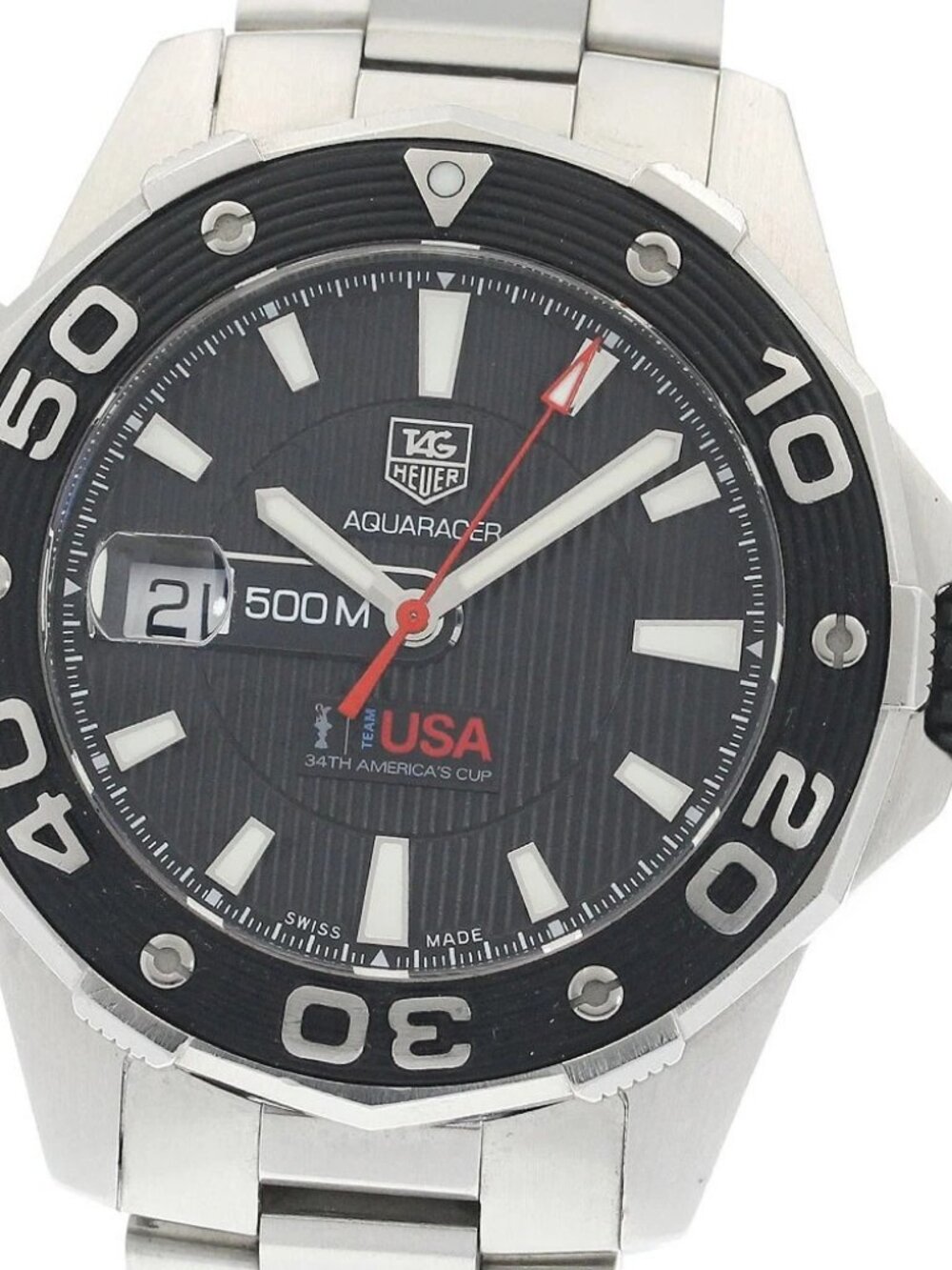 TAG HEUER Aquaracer America's Cup Commemorative Model WAJ2118 AT Watch